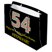 Gelukkige 54ste Verjaardag & Vrolijk Kerstmis, Dou Groot Cadeauzakje (Achterkant Gekanteld)