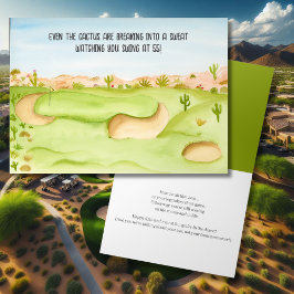 Gelukkige 55e verjaardag Desert Golf Course Waterc Kaart