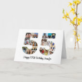 Gelukkige 55e Verjaardag Nummer 55 Aangepaste Foto Kaart (Gele Bloem)