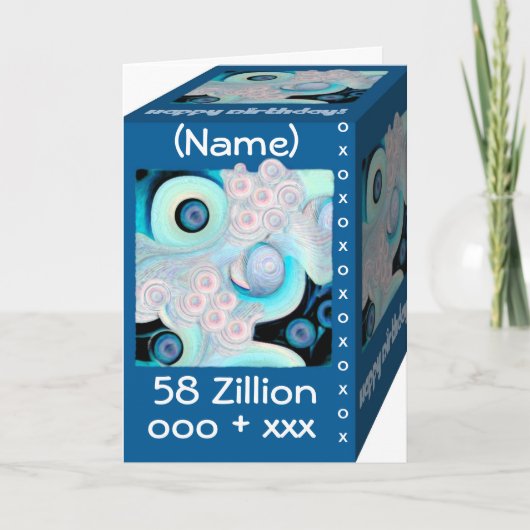 Gelukkige 58ste Verjaardag - 58 Zillion Kaart (Voorkant)