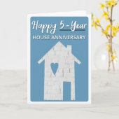 Gelukkige 5 jaar Houseaherdenkingskaart Kaart (Gele Bloem)
