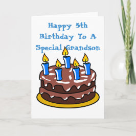 Gelukkige 5e verjaardag aan een speciale kleinzoon kaart