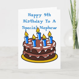 Gelukkige 5e verjaardag aan een speciale neef Cake Kaart