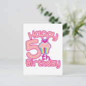 Gelukkige 5e verjaardag! briefkaart (Staand voorkant)