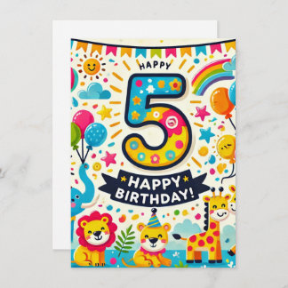 Gelukkige 5e verjaardag! informatiekaartje