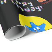 Gelukkige 5e verjaardag inpakkend document ballonn cadeaupapier (Rol Hoek)