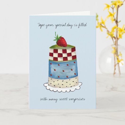 Gelukkige 60e of elke leeftijd Verjaardag Groet Kaart (Gele Bloem)