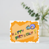 Gelukkige 60e verjaardag! briefkaart (Staand voorkant)