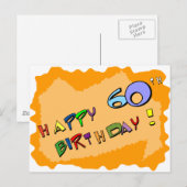 Gelukkige 60e verjaardag! briefkaart (Voorkant / Achterkant)