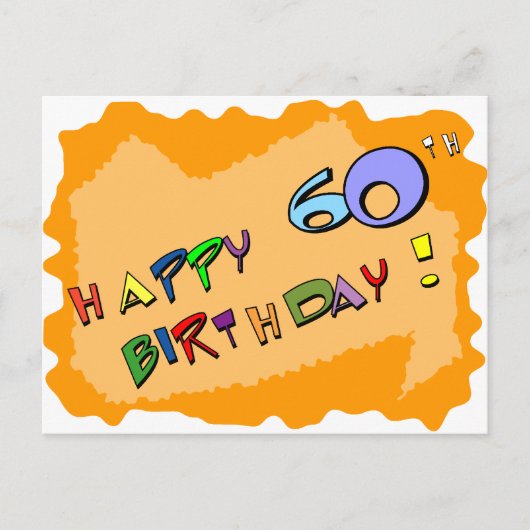 Gelukkige 60e verjaardag! briefkaart (Voorkant)