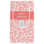 Gelukkige 60e Verjaardag Coral Willekeurig Nummerp Klein Cadeauzakje (Voorkant)