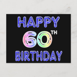 Gelukkige 60e verjaardag geschenken in ballon lett briefkaart
