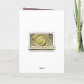 Gelukkige 60e verjaardag in roze en paarse kleuren kaart (Achterkant)