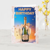 Gelukkige 60e verjaardag Kaart (Gele Bloem)