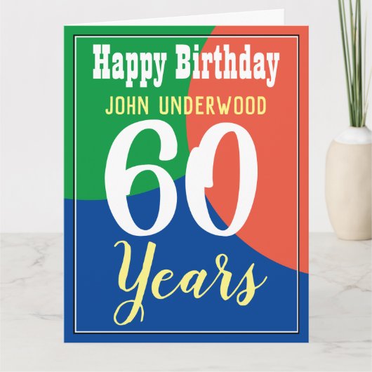 Gelukkige 60e verjaardag Kaart (Voorkant)