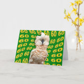 Gelukkige 60e verjaardag met Molukse kaketoe Kaart (Gele Bloem)