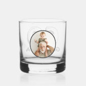 Gelukkige 60e verjaardag opa foto whisky glas (Achterkant)
