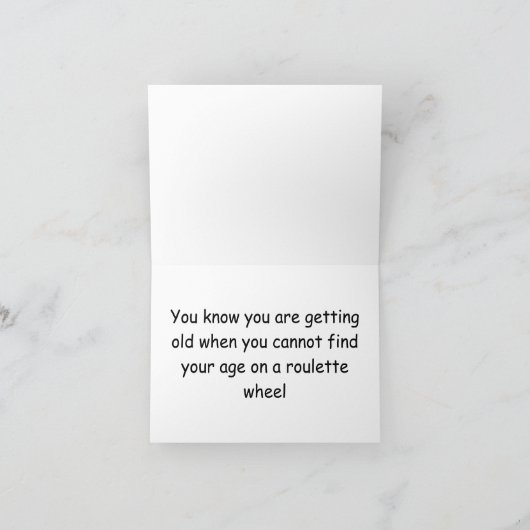 Gelukkige 60e verjaardag Roulette Wiel Kaart (Binnen)