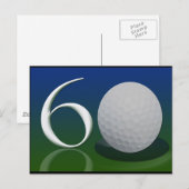 Gelukkige 60e verjaardag voor golfnoot briefkaart (Voorkant / Achterkant)