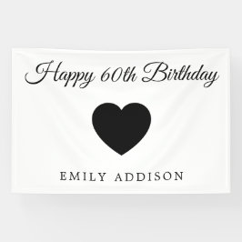 Gelukkige 60e verjaardag Witte Banner met aangepas