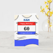 Gelukkige 60e verjaardagskaart voor een hardloper kaart (Gele Bloem)