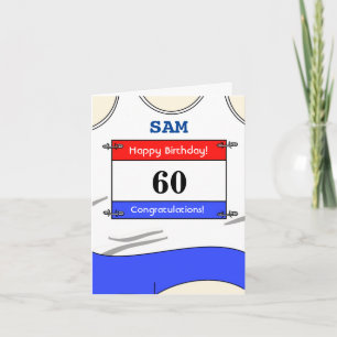 Gelukkige 60e verjaardagskaart voor een hardloper kaart