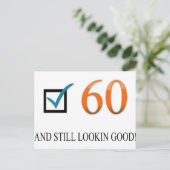 Gelukkige 60ste Verjaardag Briefkaart (Staand voorkant)