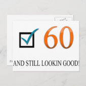 Gelukkige 60ste Verjaardag Briefkaart (Voorkant / Achterkant)