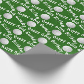 Gelukkige 60ste Verjaardag golfballen Cadeaupapier (Hoek)