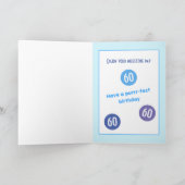 Gelukkige 60ste verjaardag Grappige kat Kaart (Binnen)