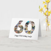 Gelukkige 60ste Verjaardag Nummer 60 Aangepaste Fo Kaart (Gele Bloem)