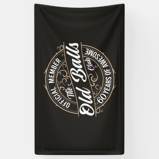 Gelukkige 60ste verjaardag, pap spandoek (Verticaal)