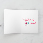 Gelukkige 60ste verjaardag plezier & heldere polka kaart (Binnen)