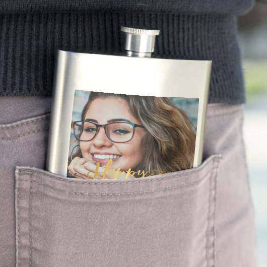 Gelukkige 60ste Verjaardag Script gepersonaliseerd Flacon (Voorbeeld)