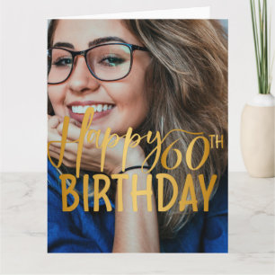 Gelukkige 60ste Verjaardag Script gepersonaliseerd Kaart