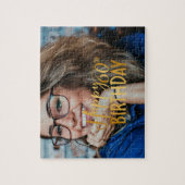 Gelukkige 60ste Verjaardag Script gepersonaliseerd Legpuzzel (Verticaal)