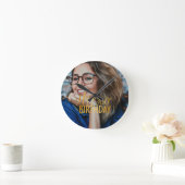 Gelukkige 60ste Verjaardag Script gepersonaliseerd Ronde Klok (Huis)