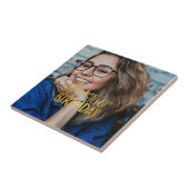 Gelukkige 60ste Verjaardag Script gepersonaliseerd Tegeltje (Zijkant)