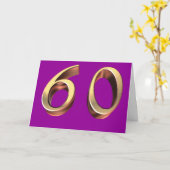 Gelukkige 60ste verjaardag sixties sixty 60 kaart (Gele Bloem)