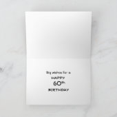 Gelukkige 60ste Verjaardag Wens Kaart (Binnen)