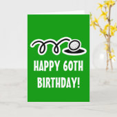 Gelukkige 60ste verjaardagskaart voor golfliefhebb kaart (Gele Bloem)