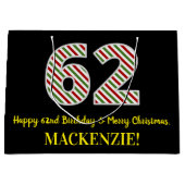 Gelukkige 62e Verjaardag & Vrolijk Kerstmis, Douan Groot Cadeauzakje (Voorkant)