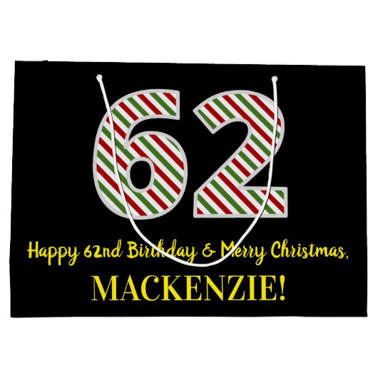 Gelukkige 62e Verjaardag & Vrolijk Kerstmis, Douan Groot Cadeauzakje (Achterkant)