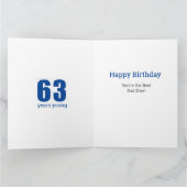 Gelukkige 63e Verjaardag Pap 63 Nummer Fotocollage Kaart (Binnen)
