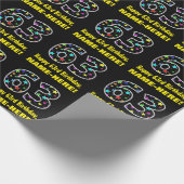 Gelukkige 63ste Verjaardag, Leuk Kleurrijk Sterren Cadeaupapier (Hoek)