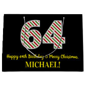 Gelukkige 64ste Verjaardag & Vrolijk Kerstmis, Dou Groot Cadeauzakje (Voorkant)