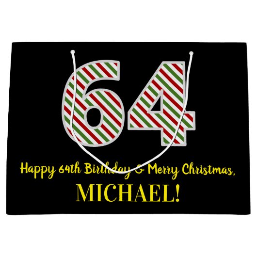 Gelukkige 64ste Verjaardag & Vrolijk Kerstmis, Dou Groot Cadeauzakje (Voorkant)