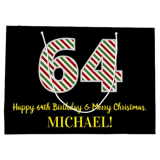 Gelukkige 64ste Verjaardag & Vrolijk Kerstmis, Dou Groot Cadeauzakje (Achterkant)