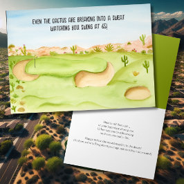 Gelukkige 65e verjaardag Desert Golf Course Waterc Kaart