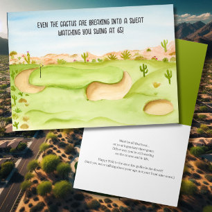 Gelukkige 65e verjaardag Desert Golf Course Waterc Kaart